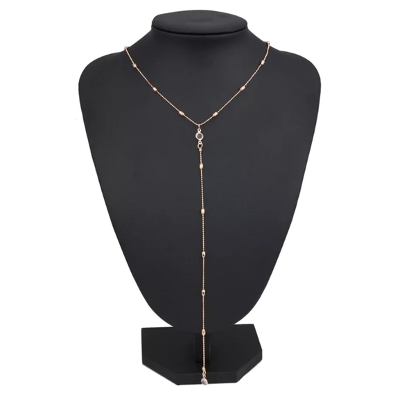 *NEW Gold Boho Long Bead Crystal Pendant Necklace - Picture 3 of 10